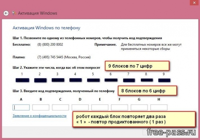 Получение кода подтверждения. Активация Windows. Как активировать виндовс. Активация Windows 8. Активация Windows по телефону.